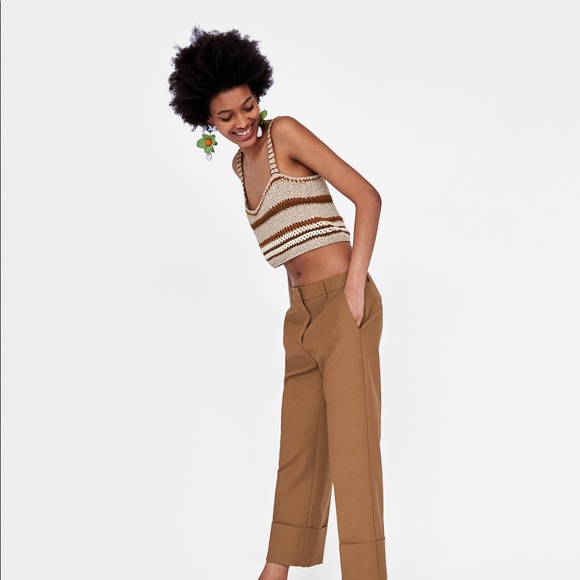 (SOLD)Zara Strappy Crochet Top - Picture 2 of 7